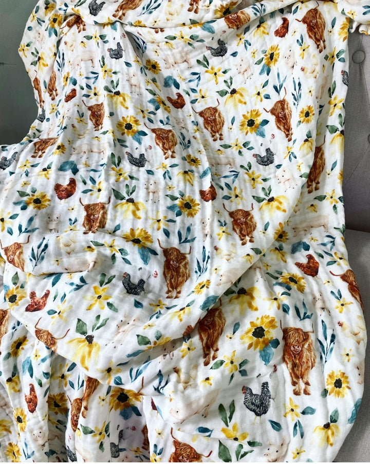 (Pre-Sale ETA: FEB) Highland Cow Daydream Blanket - The Last Call Collection