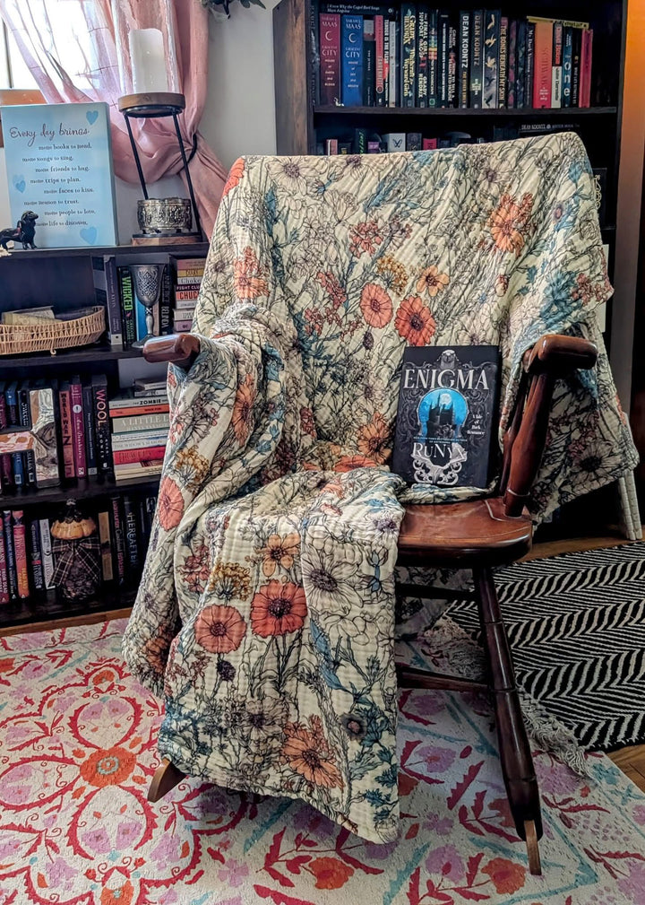 (Pre-Sale ETA: FEB) Orange Wildflower Sketch Daydream Blanket - The Last Call Collection
