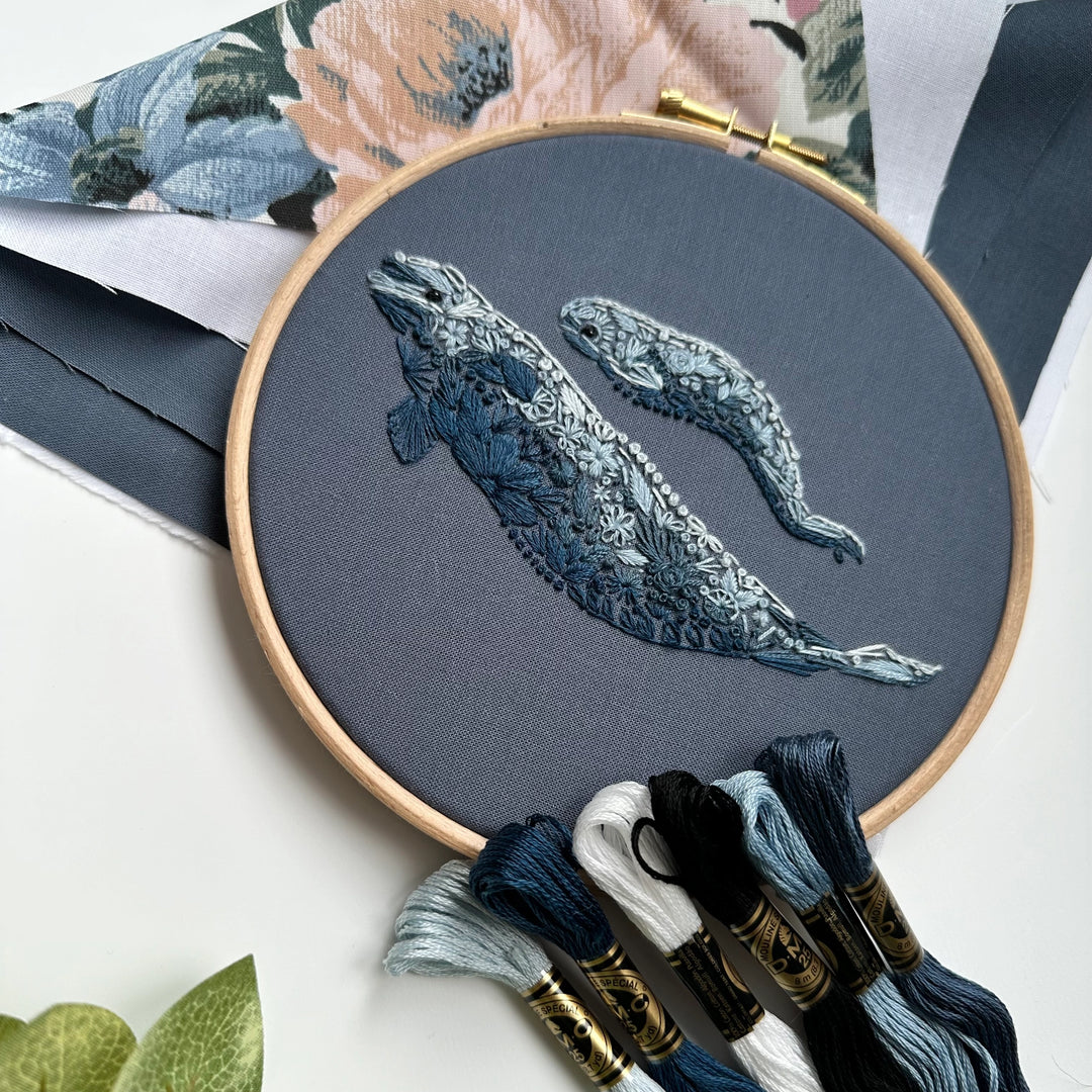 (Pre-Sale ETA: EARLY MAY) Baby Beluga Kit [EMBROIDERY KITS '25]