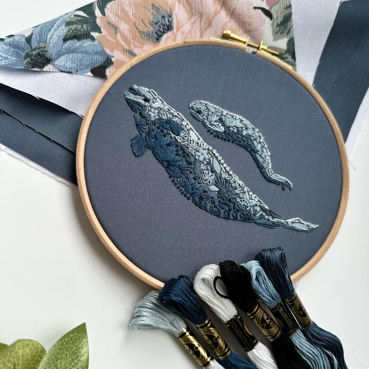 (Pre-Sale ETA: EARLY MAY) Baby Beluga Kit [EMBROIDERY KITS '25]