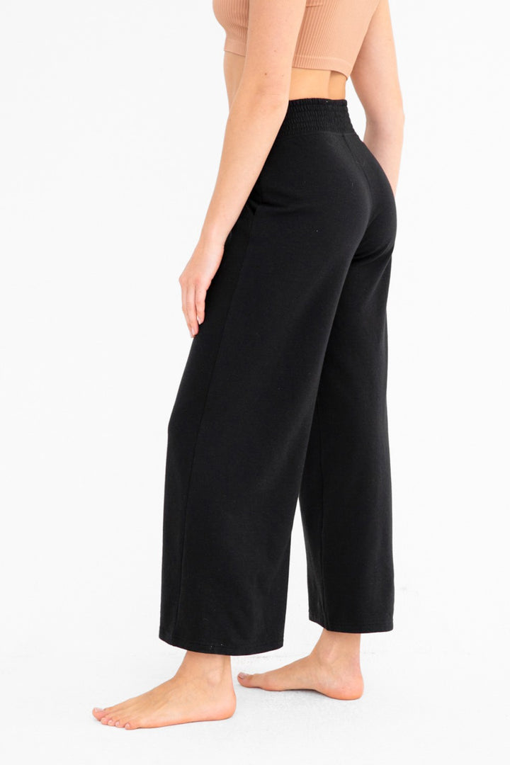Ribbed Crossover Waist Lounge Pants - KPR11859 (Ready to ship)