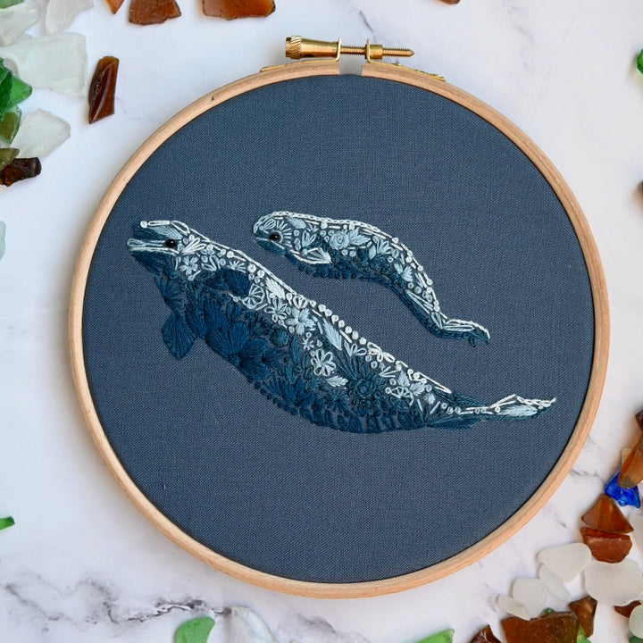 (Pre-Sale ETA: EARLY MAY) Baby Beluga Kit [EMBROIDERY KITS '25]