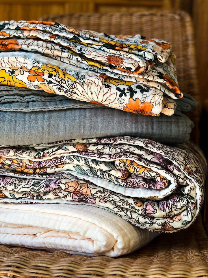 (Pre-Sale ETA: AUG) AIRY Daydream Blankets | LUXE 8-Layer Printed Blankets - Rooted + Wild Collection