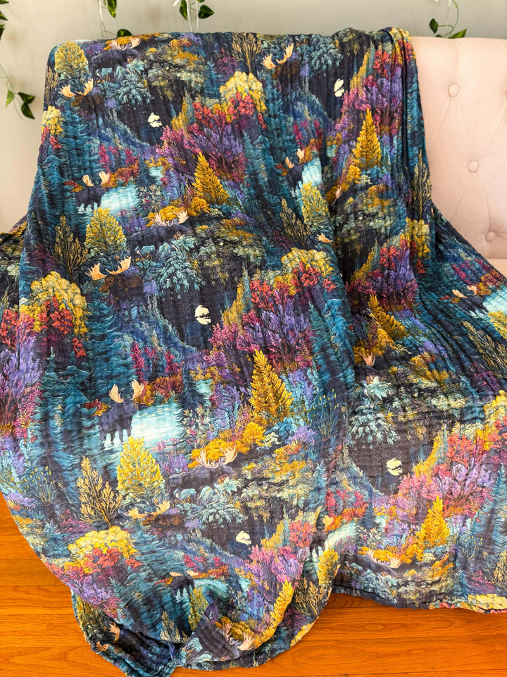 (Pre-Sale ETA: MAY) Midnight Moose Daydream Blanket - The Folklore Collection