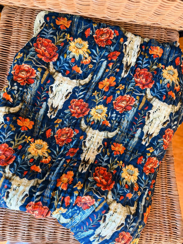 Midnight Prairie Daydream Blanket - Midsummer Stories Collection (Ready to ship)
