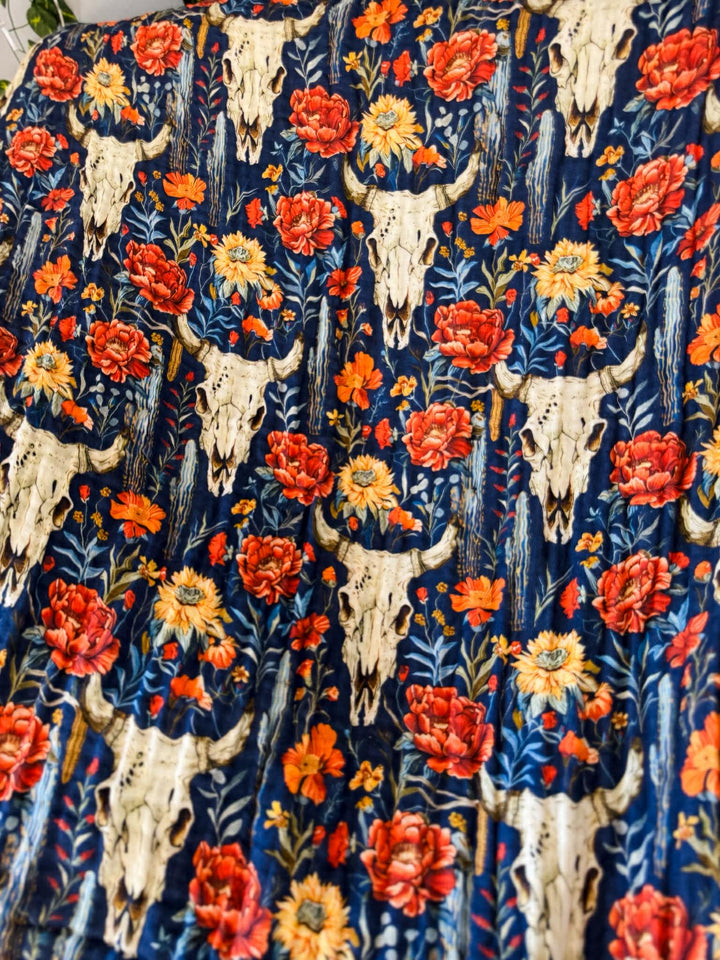 Midnight Prairie Daydream Blanket - Midsummer Stories Collection (Ready to ship)