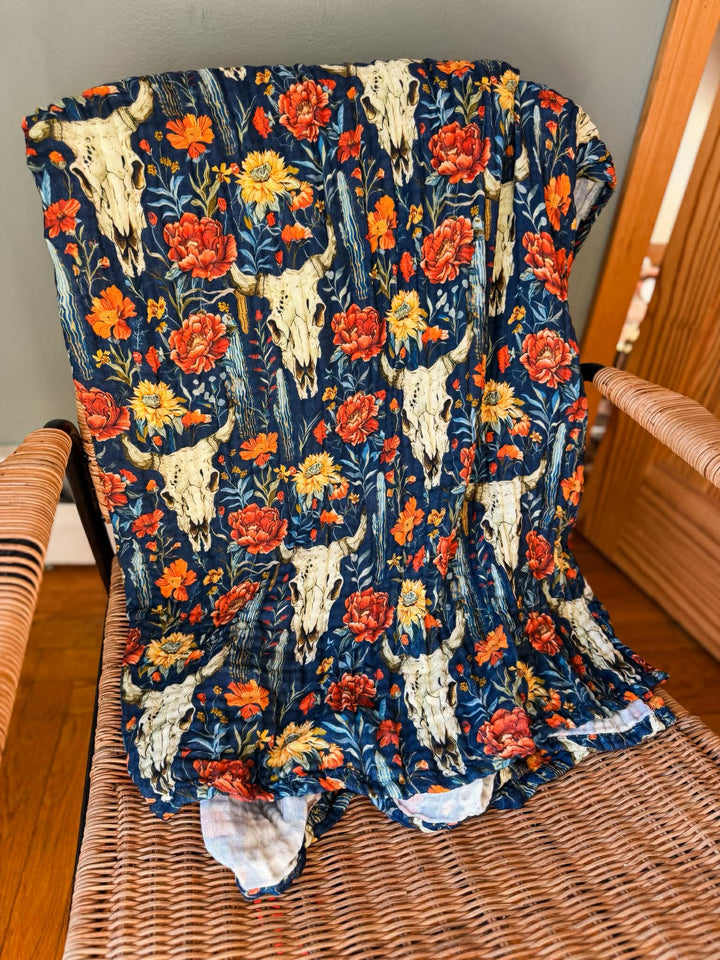 Midnight Prairie Daydream Blanket - Midsummer Stories Collection (Ready to ship)