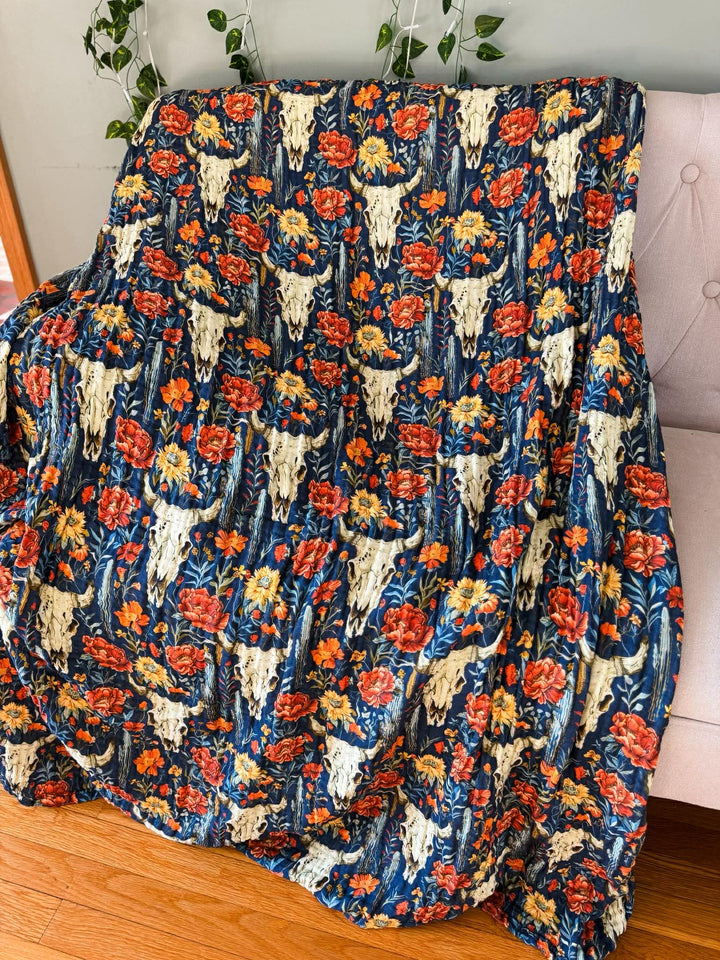 Midnight Prairie Daydream Blanket - Midsummer Stories Collection (Ready to ship)