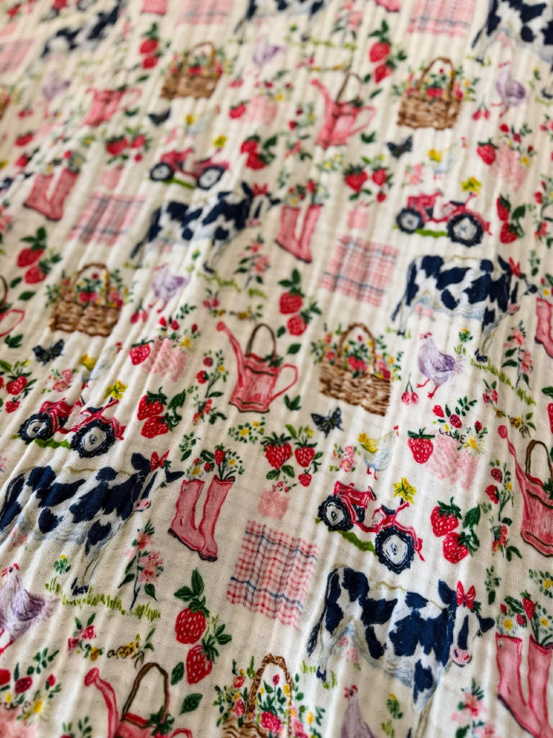 Strawberry Fields Daydream Blanket - Midsummer Stories Collection (Ready to ship)