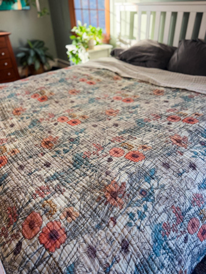 (Pre-Sale ETA: Late AUGUST) Orange Wildflower Sketch Daydream Blanket - The Classics Collection