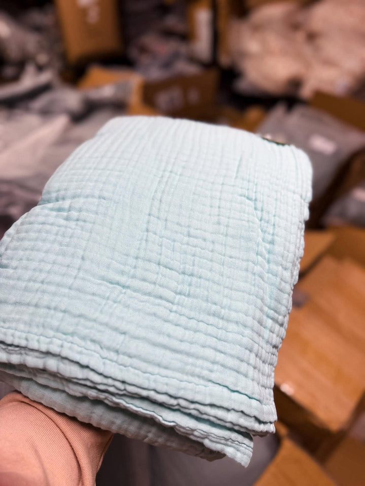 Turquoise Blue Daydream Blanket - The Signature Solids 2026 Collection (Ready to ship)