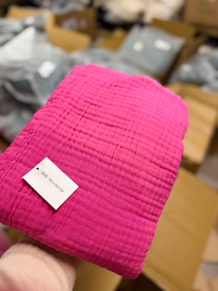 Bright Pink Daydream Blanket - The Signature Solids 2026 Collection (Ready to ship)