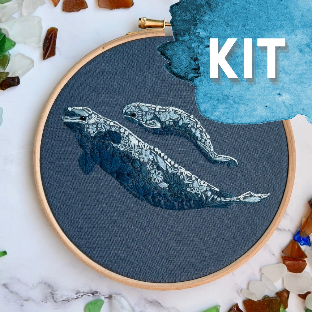 (Pre-Sale ETA: EARLY MAY) Baby Beluga Kit [EMBROIDERY KITS '25]