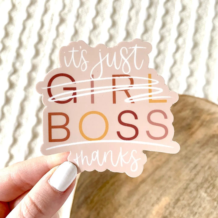(Pre-Sale ETA: Early May) It's Just Boss Sticker 3x3in. [Elyse Design '25]