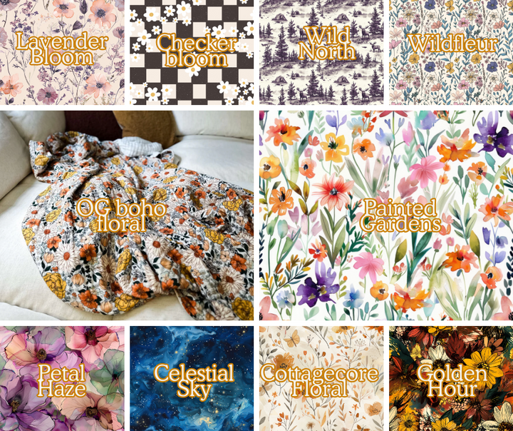 (Pre-Sale ETA: AUG) AIRY Daydream Blankets | LUXE 8-Layer Printed Blankets - Rooted + Wild Collection