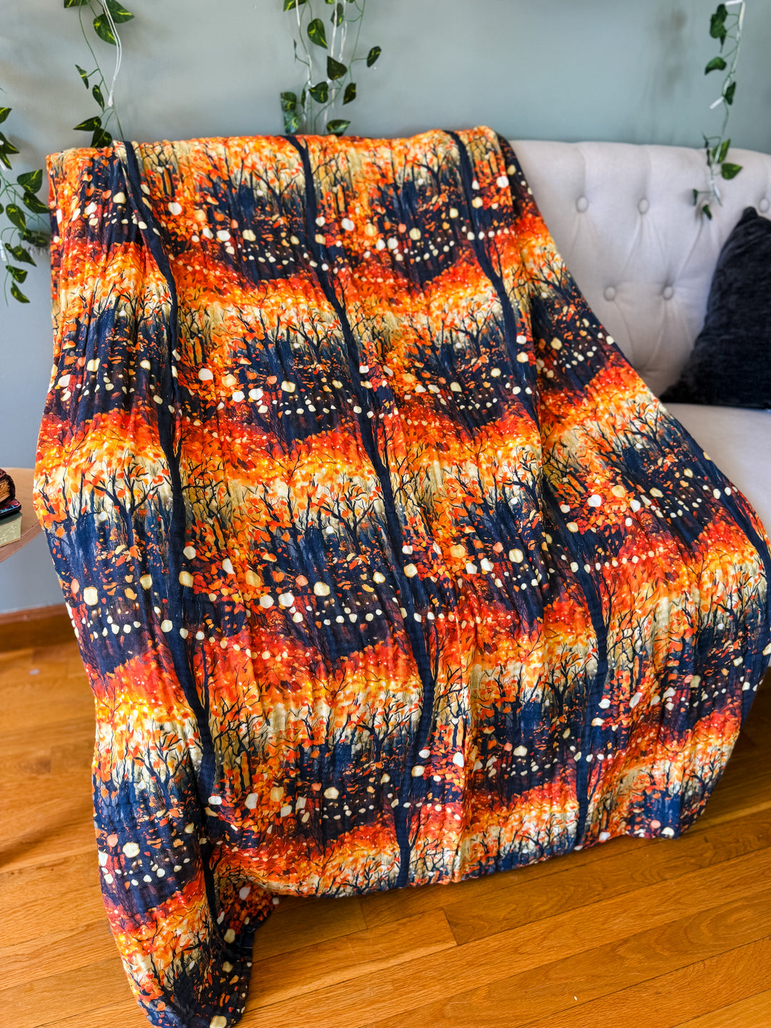Fireside Leaves Daydream Blanket - October Evenings Collection (Ready to ship)