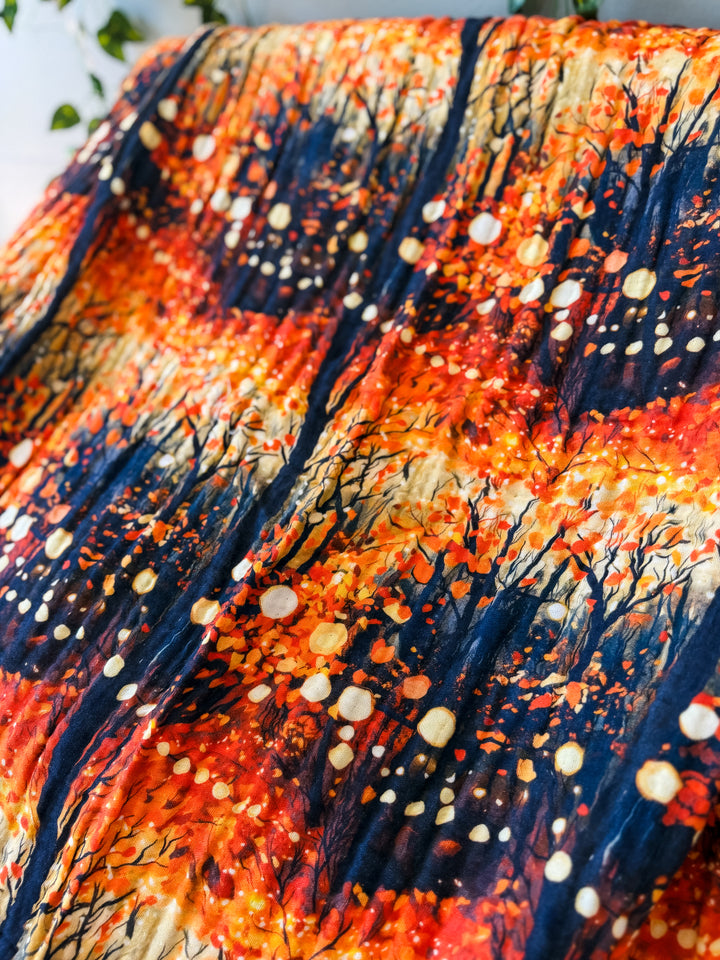 Fireside Leaves Daydream Blanket - October Evenings Collection (Ready to ship)