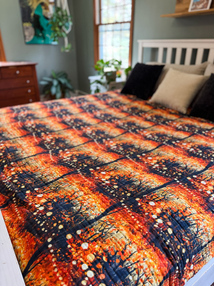 Fireside Leaves Daydream Blanket - October Evenings Collection (Ready to ship)