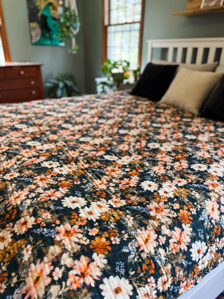 Wild Blooms Daydream Blanket - October Evenings Collection (Ready to ship)
