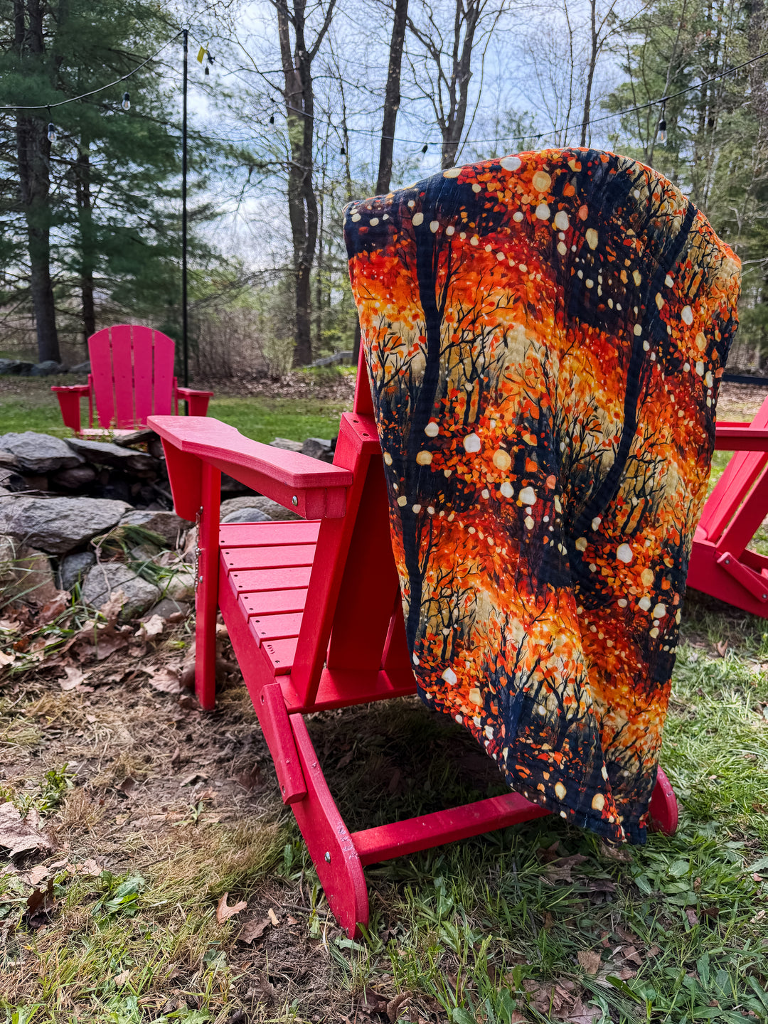 Fireside Leaves Daydream Blanket - October Evenings Collection (Ready to ship)