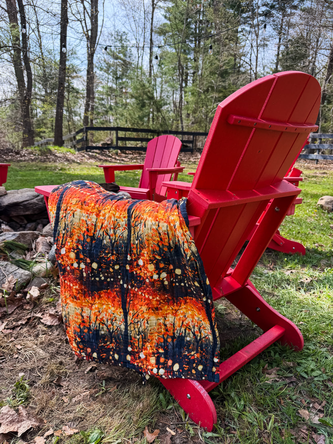Fireside Leaves Daydream Blanket - October Evenings Collection (Ready to ship)
