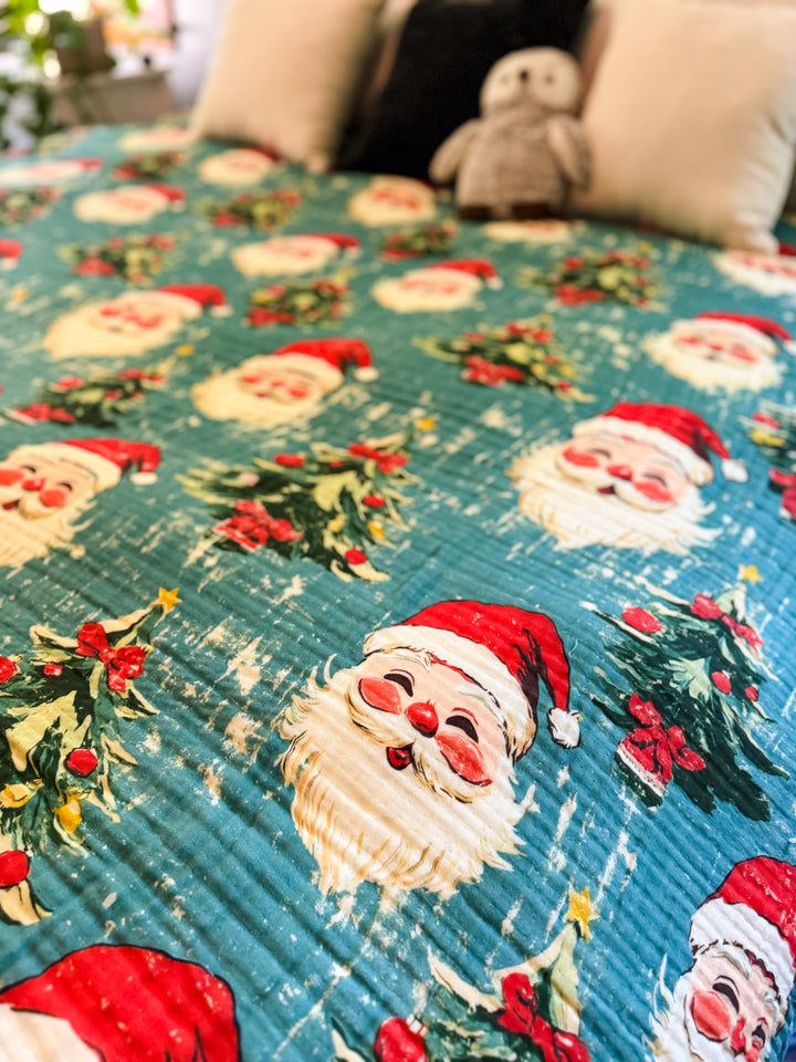 Vintage Santa Daydream Blanket - Winter Whimsy Collection | ETA NOV
