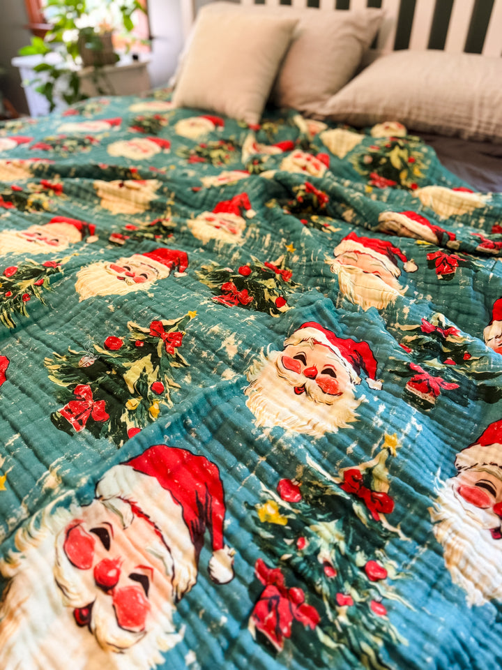 Vintage Santa Daydream Blanket - Winter Whimsy Collection | ETA NOV