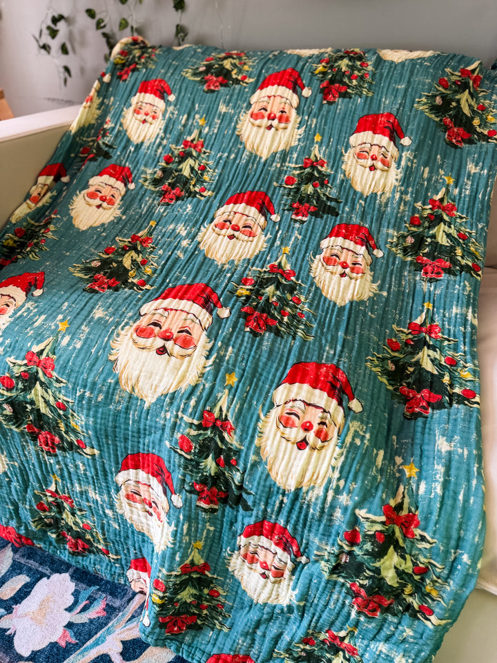 Vintage Santa Daydream Blanket - Winter Whimsy Collection | ETA NOV