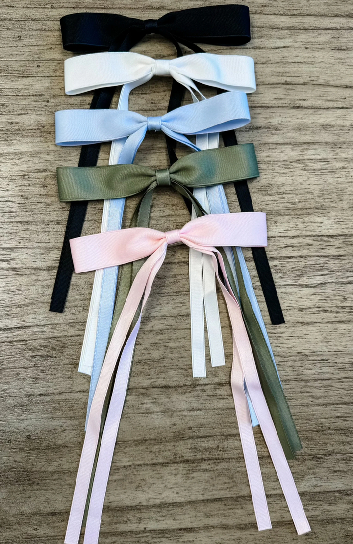 Soft Era Ribbon Bow Clips - ASSORTED COLORS (Ready to ship)