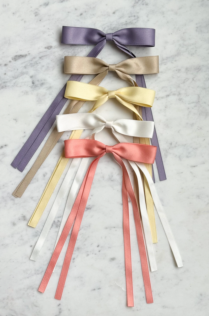 Soft Era Ribbon Bow Clips - ASSORTED COLORS (Ready to ship)