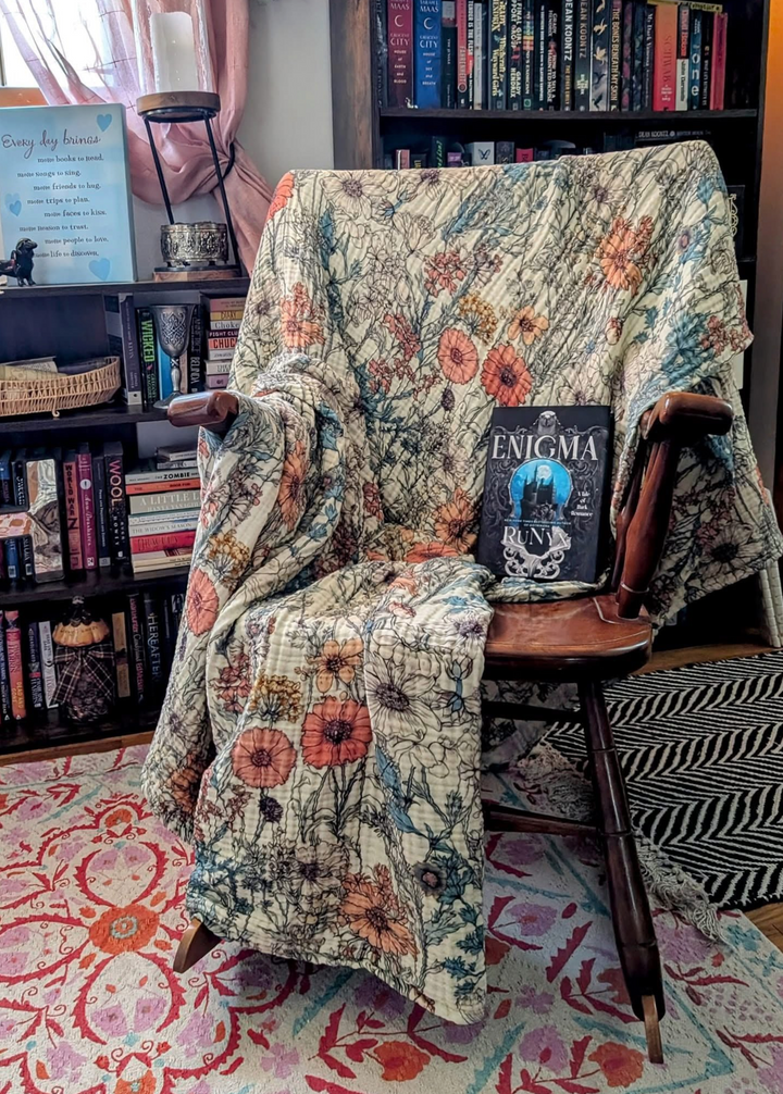 (Pre-Sale ETA: MARCH) Orange Wildflower Sketch Daydream Blanket - The Classics Collection