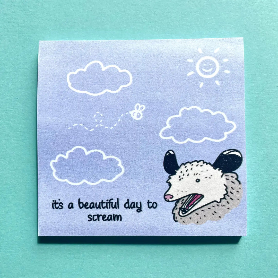 Screaming Possum Sticky Notes (Ready To Ship)