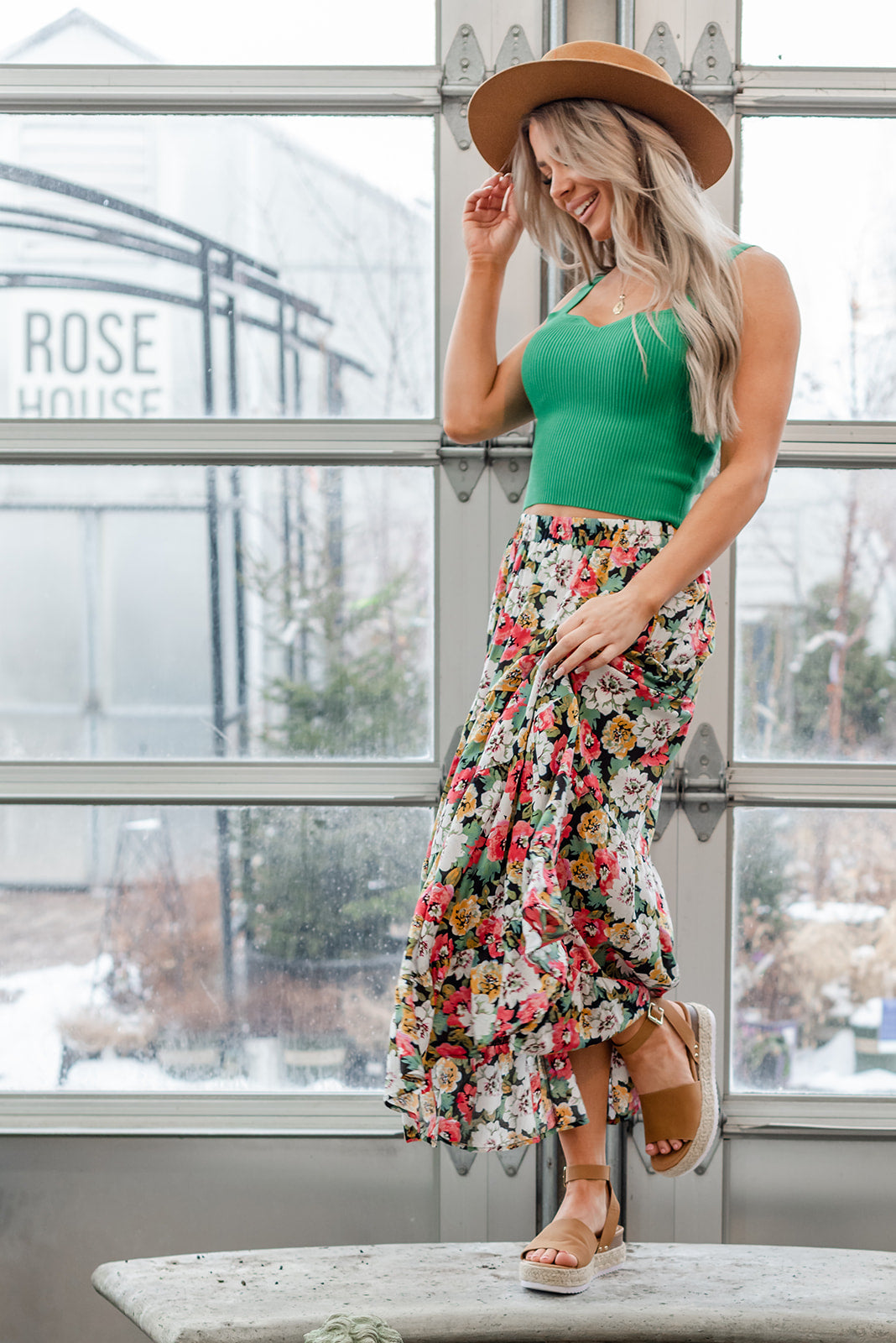 Dare To Dream Floral Maxi Skirt (Ready to ship)