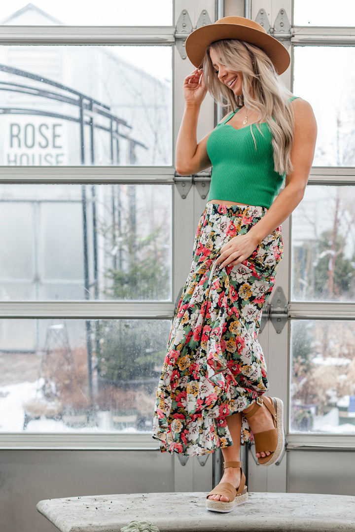 Dare To Dream Floral Maxi Skirt (Ready to ship)